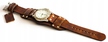 Vintage retro skórzany pasek zegarka na podkładce handmade (2)
